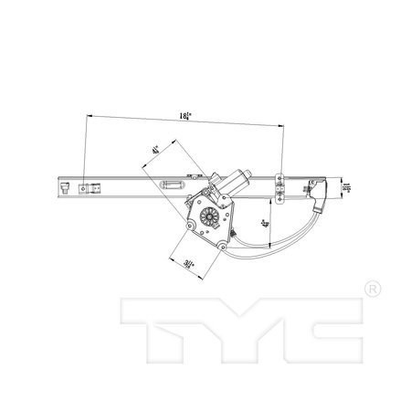 Tyc Products Tyc Power Window Motor And Regulator Ass, 660546 660546